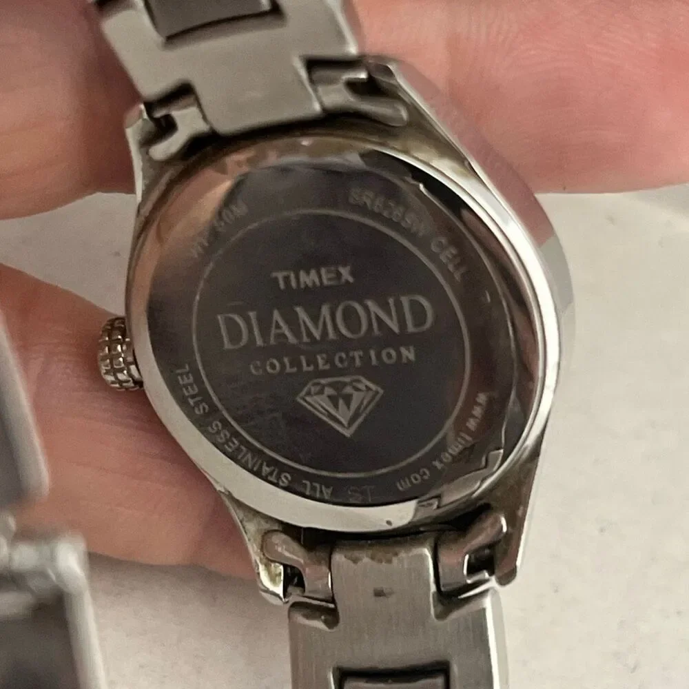 Timex Diamond Collection Women's Silver Tone‎ Quartz All Stainless Steel Watch